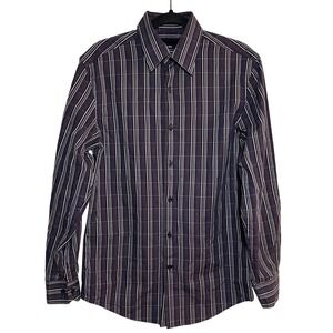 Vintage DOLCE & GABBANA Purple Striped Dress Shirt Sz Small Button Up Italy Slim